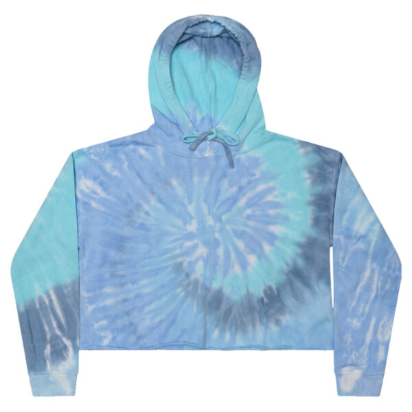 Women's Tie-Dyed Crop Hooded Sweatshirt Thumbnail