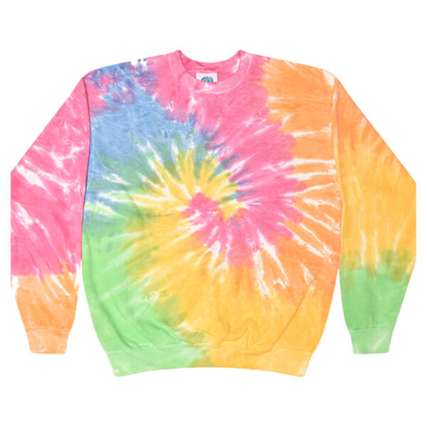 Unisex Tie-Dyed Fleece Crewneck Sweatshirt Thumbnail