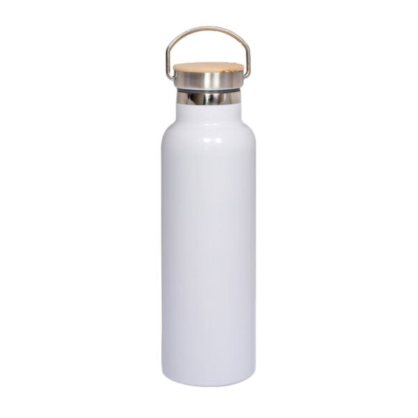 20oz Vacuum Insulated Water Bottle With Bamboo Lid Thumbnail