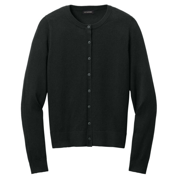 Women's Easy Care Crewneck Cardigan Sweater Thumbnail