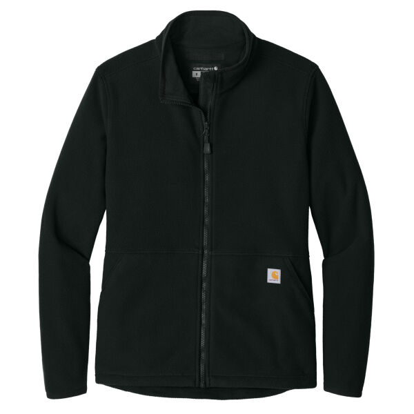 Women's Textured Full Zip Fleece Jacket Thumbnail