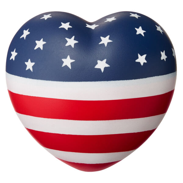 Patriotic Heart Shape Stress Ball Thumbnail