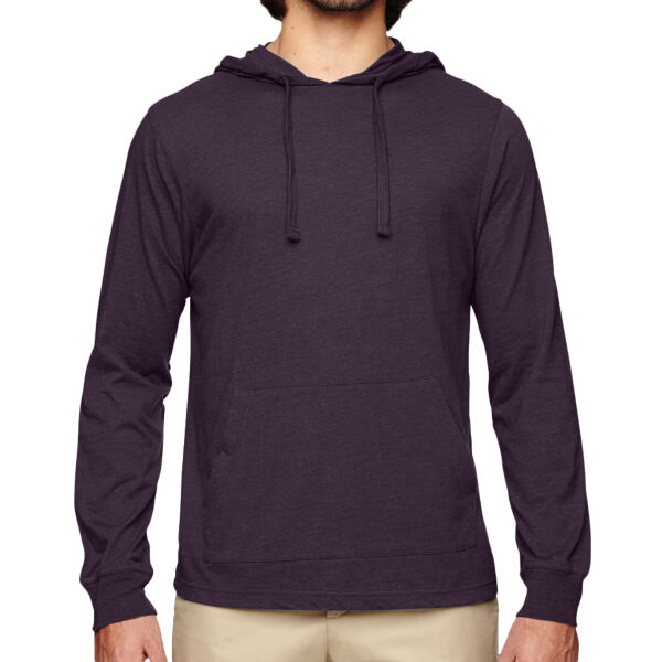 Unisex Eco Jersey Pullover Hooded Long Sleeve T-Shirt Thumbnail