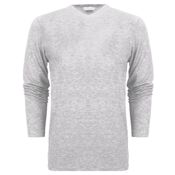 Unisex Long Sleeve V-Neck Tee Thumbnail