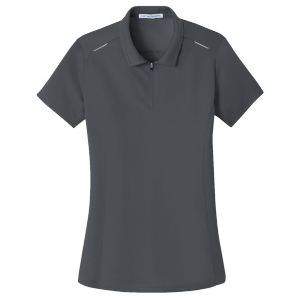 Women's Pinpoint Mesh Zip Polo Thumbnail
