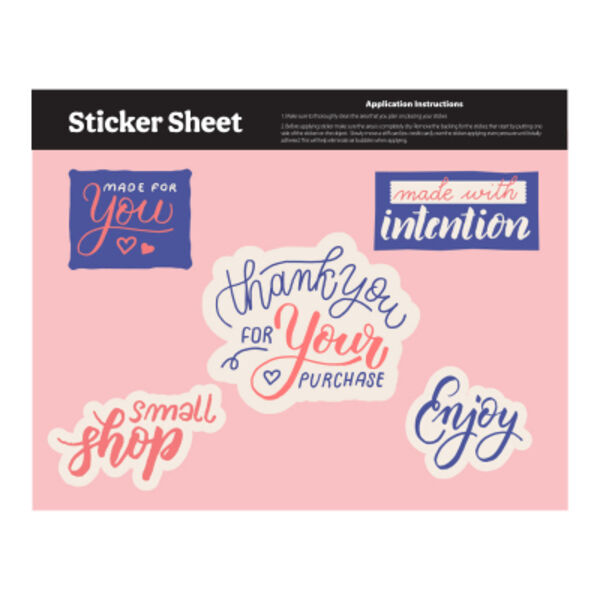 Sticker Sheet 5.5" x 7" Custom Shapes Thumbnail