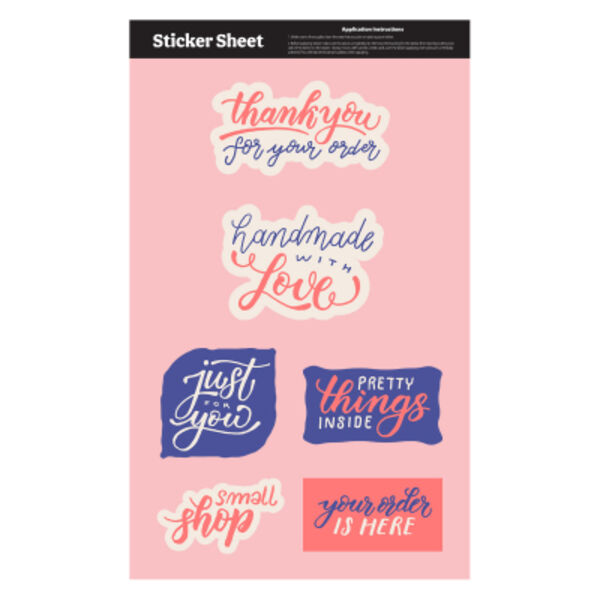 Ultra Removable Sticker Sheet 11.5" x 7" Custom Shapes Thumbnail