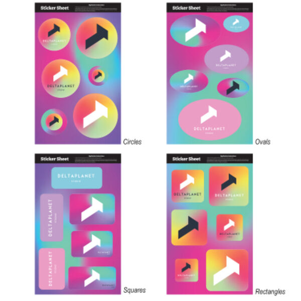 Ultra Removable Sticker Sheet 11.5" x 7" Stock Shapes Thumbnail