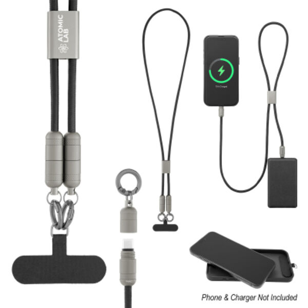 60W Charging Cable Lanyard With Phone Tether Thumbnail