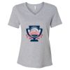 Women's Relaxed Heather CVC V-Neck Tee Thumbnail