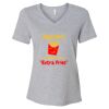 Women's Relaxed Heather CVC V-Neck Tee Thumbnail
