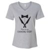 Women's Relaxed Heather CVC V-Neck Tee Thumbnail