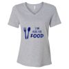 Women's Relaxed Heather CVC V-Neck Tee Thumbnail