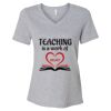 Women's Relaxed Heather CVC V-Neck Tee Thumbnail