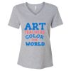 Women's Relaxed Heather CVC V-Neck Tee Thumbnail