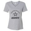 Women's Relaxed Heather CVC V-Neck Tee Thumbnail