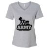 Women's Relaxed Heather CVC V-Neck Tee Thumbnail