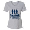 Women's Relaxed Heather CVC V-Neck Tee Thumbnail