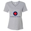 Women's Relaxed Heather CVC V-Neck Tee Thumbnail